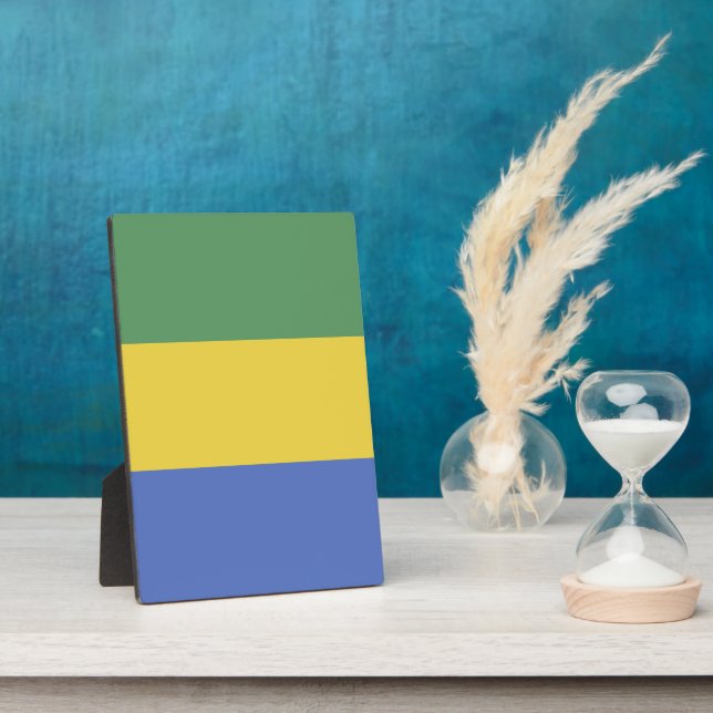 Placa Expositora Bandera de Gabón (Lado)