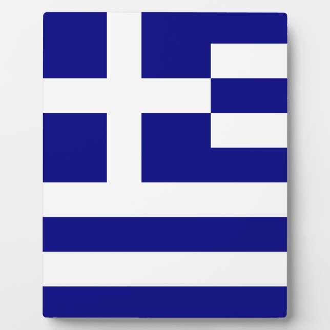 Placa Expositora Bandera de Grecia (Frente)