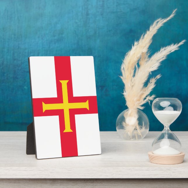 Placa Expositora Bandera de Guernsey (Lado)