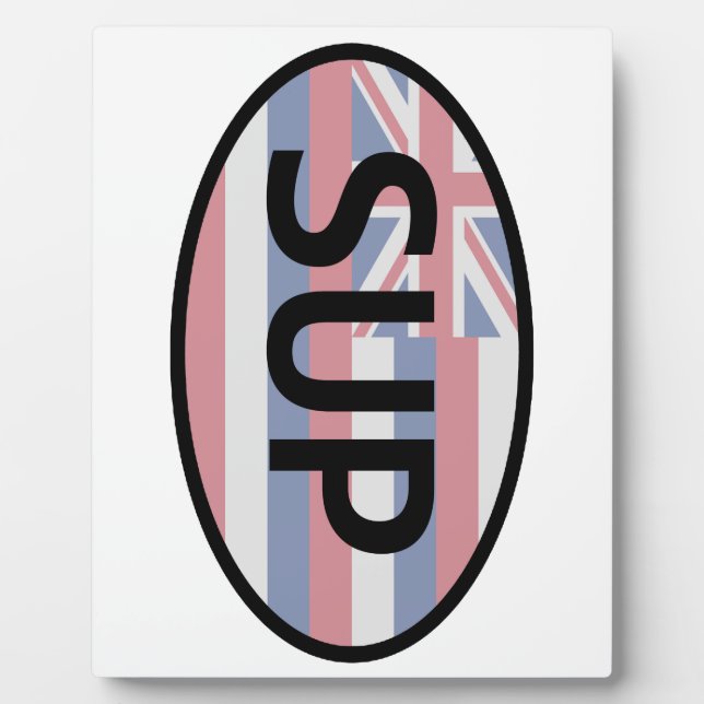 Placa Expositora Bandera de Hawaii Standup Paddling (Frente)