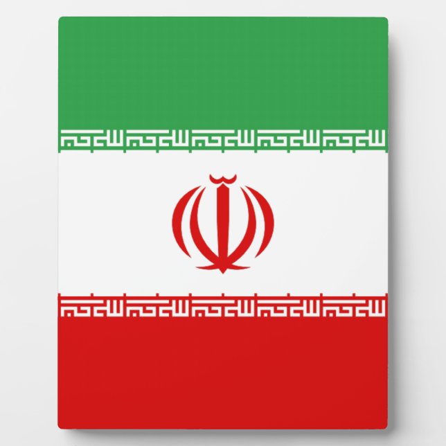 Placa Expositora Bandera de Irán (Frente)