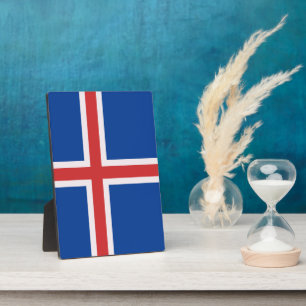 Placa Expositora Bandera de Islandia