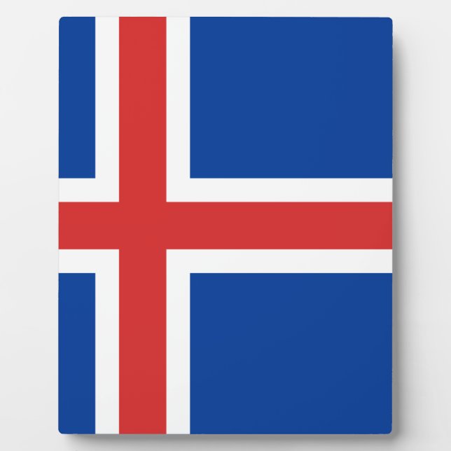 Placa Expositora Bandera de Islandia (Frente)