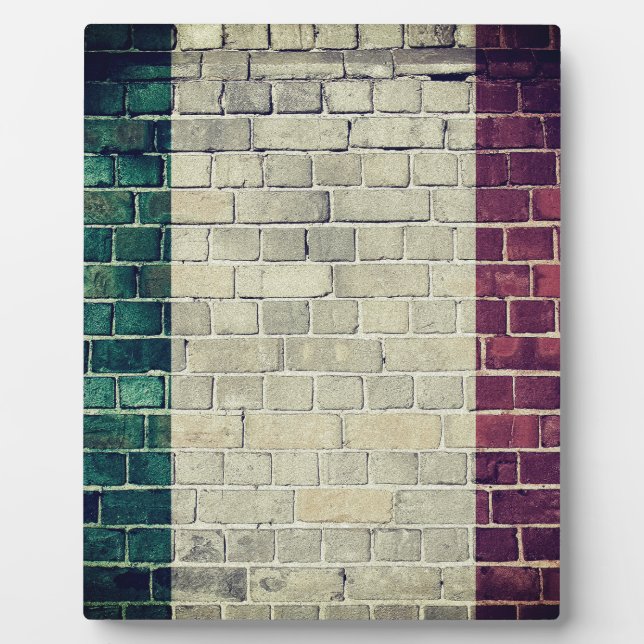 Placa Expositora Bandera de Italia de época (Frente)