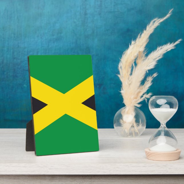 Placa Expositora Bandera de Jamaica (Lado)
