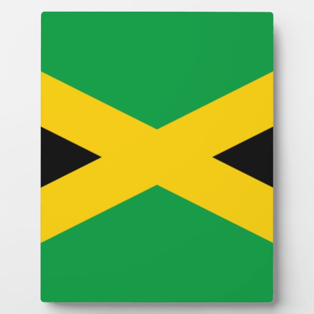 Placa Expositora Bandera de Jamaica (Frente)