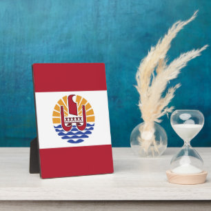 Placa Expositora Bandera de la Polinesia Francesa