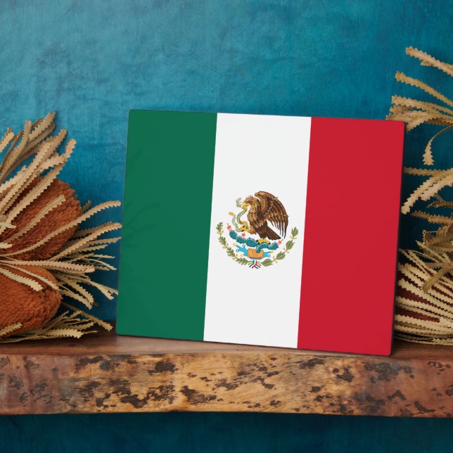 Placa Expositora Bandera de la República Mexicana (Lado)