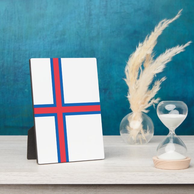 Placa Expositora Bandera de las Islas Feroe (Lado)