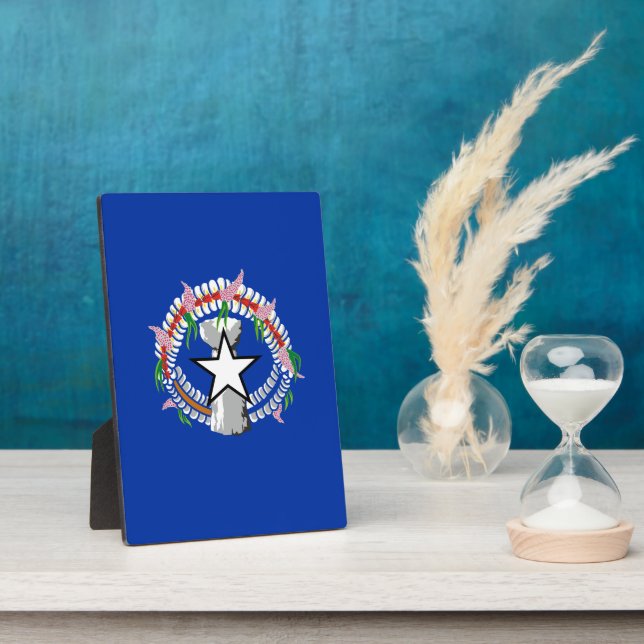 Placa Expositora Bandera de las Islas Marianas del Norte (Lado)