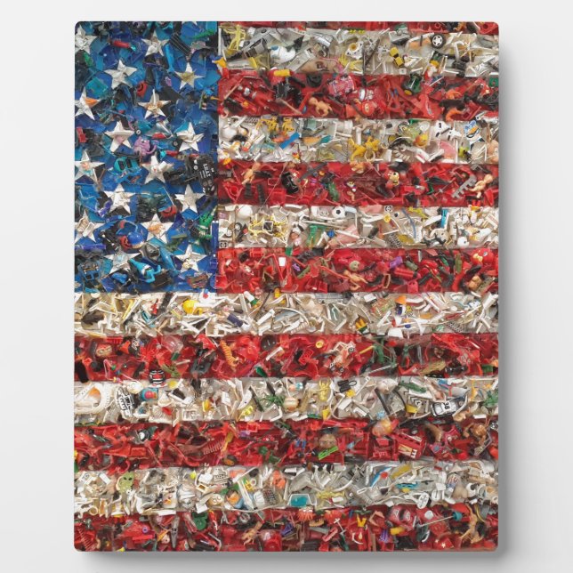 Placa Expositora bandera de los estados unidos (Frente)