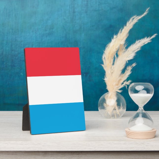 Placa Expositora Bandera de Luxemburgo (Lado)