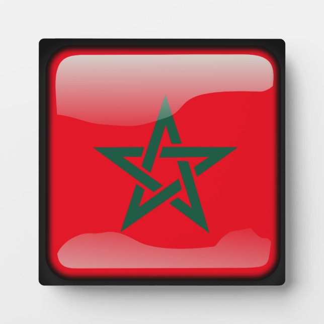 Placa Expositora Bandera de Marruecos (Frente)
