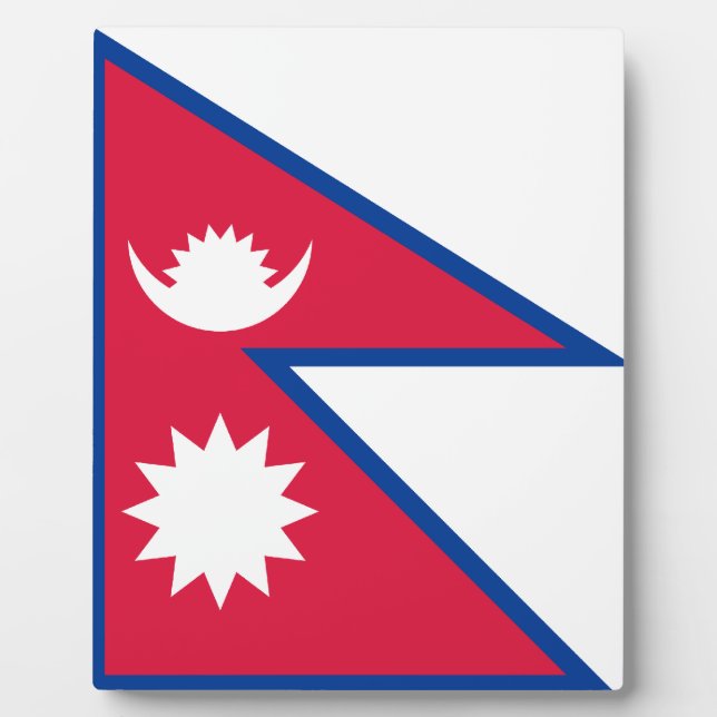 Placa Expositora Bandera de Nepal (Frente)