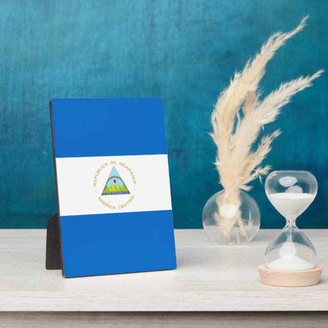 Placa Expositora Bandera de Nicaragua (Lado)