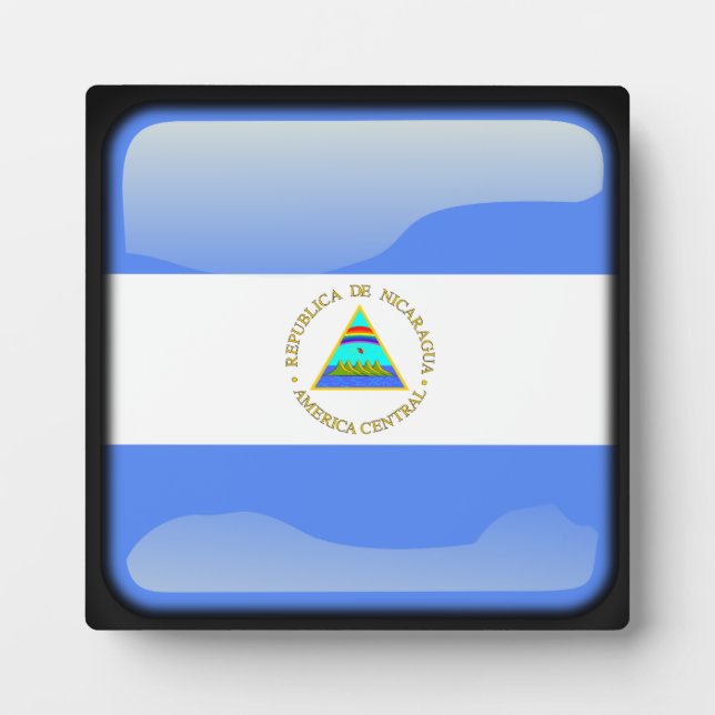 Placa Expositora Bandera de Nicaragua (Frente)