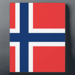 Placa Expositora Bandera de Noruega<br><div class="desc">Bandera de Noruega - Bandera de Det norske - bandera de Norges</div>