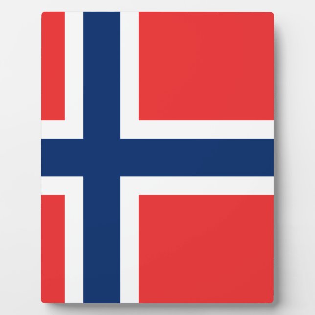 Placa Expositora Bandera de Noruega (Frente)
