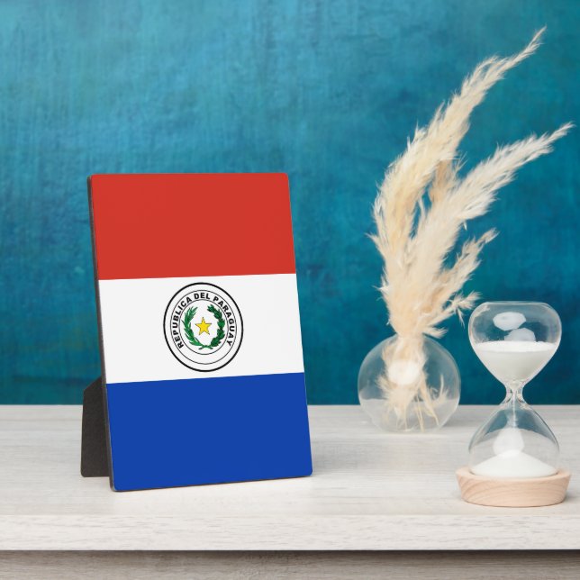 Placa Expositora Bandera de Paraguay (Lado)