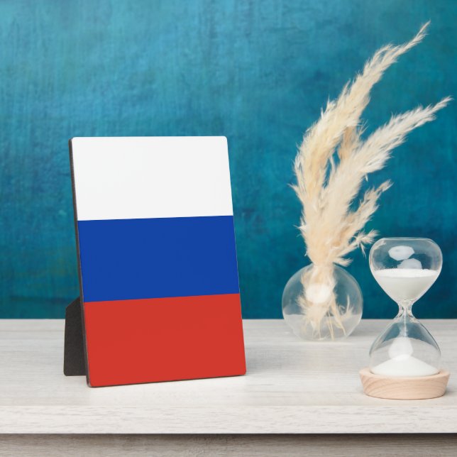 Placa Expositora Bandera de Rusia (Lado)