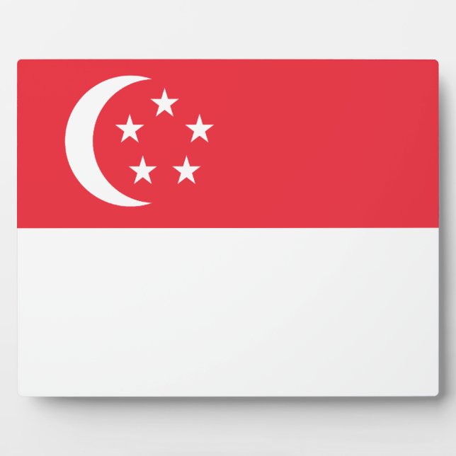 Placa Expositora Bandera de Singapur (Frente)