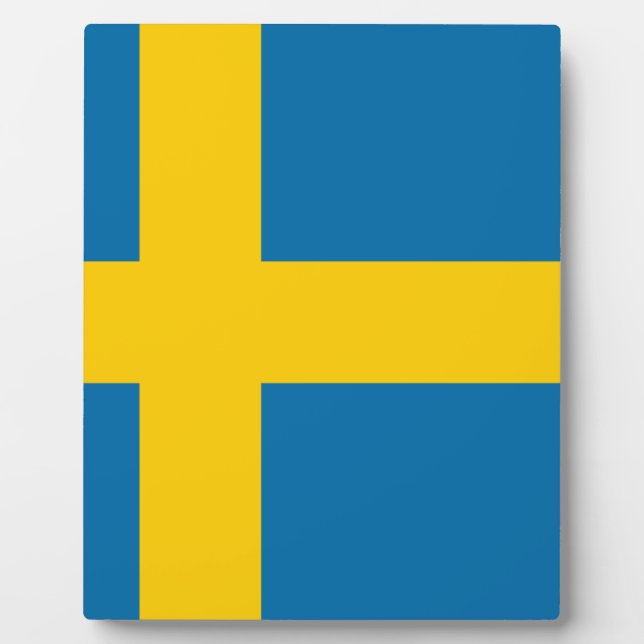 Placa Expositora Bandera de Suecia (Frente)