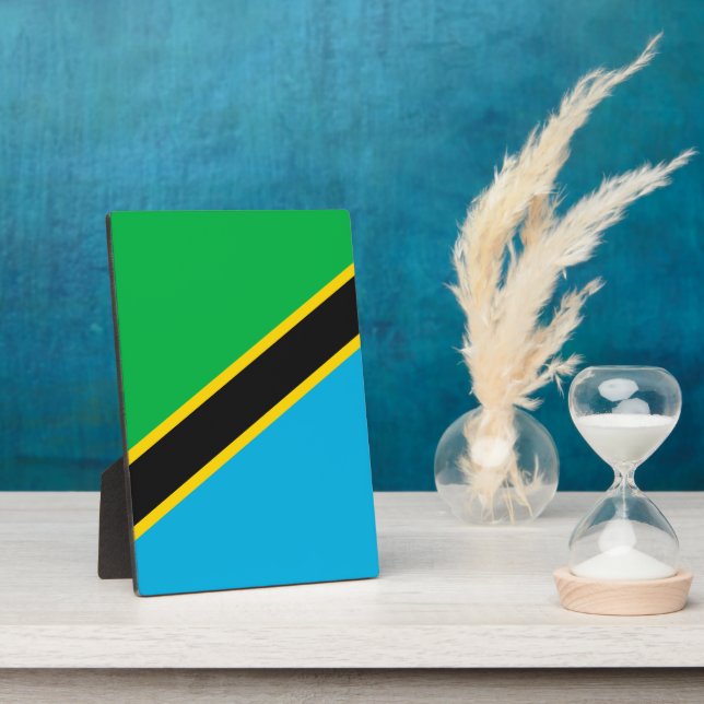 Placa Expositora Bandera de Tanzania (Lado)