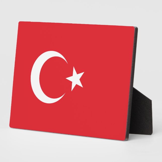 Placa Expositora Bandera de Turquía (Lado)