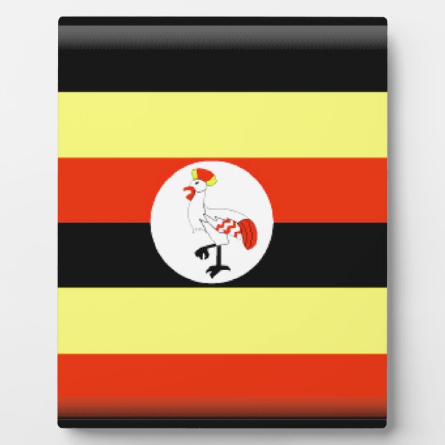 Placa Expositora Bandera de Uganda (Frente)