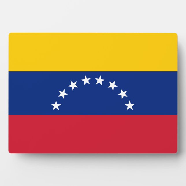 Placa Expositora Bandera de Venezuela (Frente)