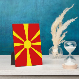 Placa Expositora Bandera del Norte de Macedonia