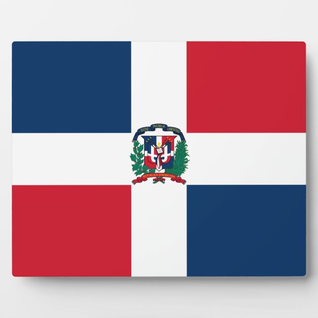 Placa Expositora Bandera dominicana (Frente)