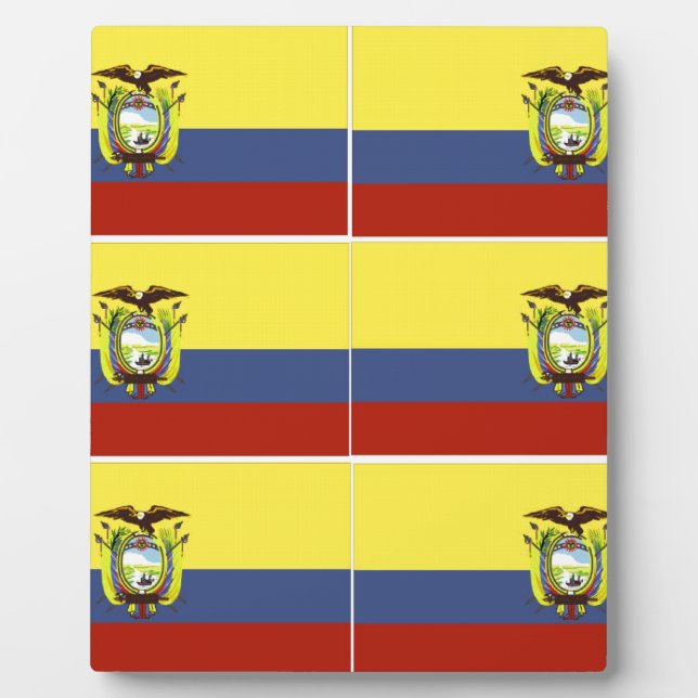 Placa Expositora bandera ecuatoriana (Frente)