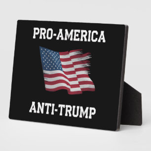 Placa Expositora Bandera estadounidense anti Trump