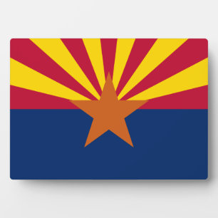 Placa Expositora Bandera Estatal de Arizona