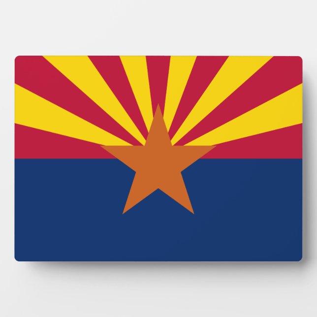 Placa Expositora Bandera Estatal de Arizona (Frente)