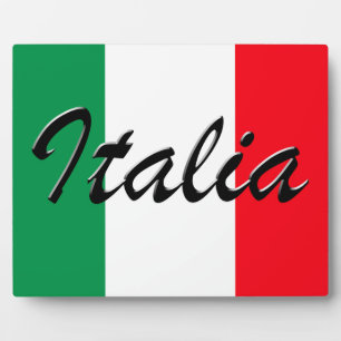 Placa Expositora Bandera italiana - Alta calidad