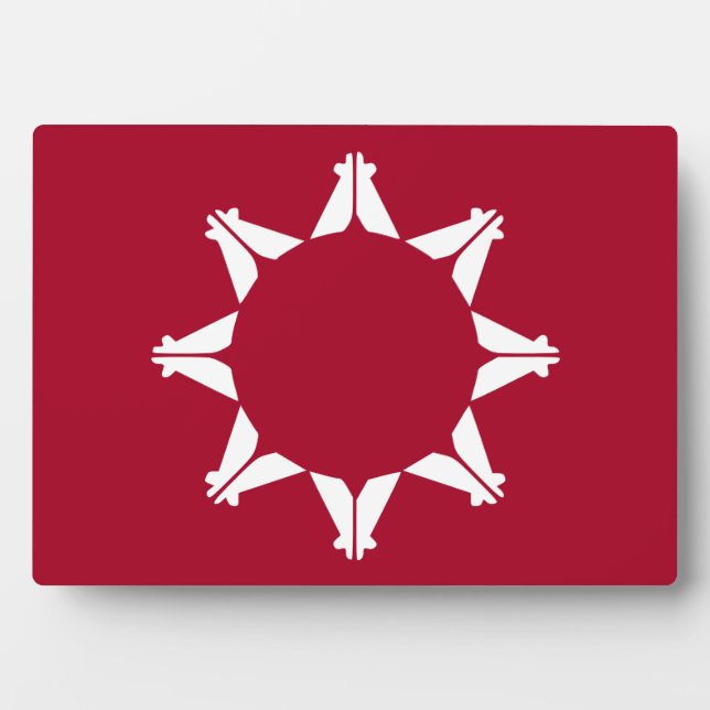 Placa Expositora Bandera Oglala Lakota Sioux (Frente)