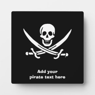 Placa Expositora Bandera pirata de Jolly roger
