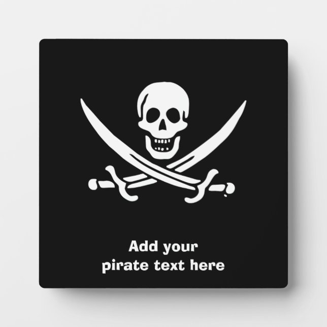 Placa Expositora Bandera pirata de Jolly roger (Frente)