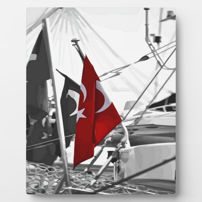 Placa Expositora Bandera turca - Al Sancak (Frente)