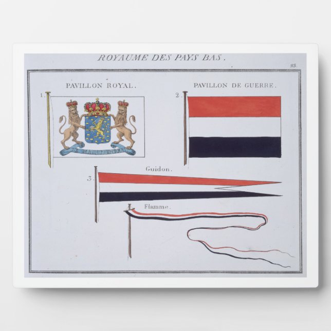 Placa Expositora Banderas del Reino de los Países Bajos, procedente (Frente)