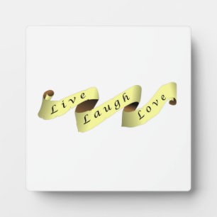 Placa Expositora Banner de Live Laugh Love