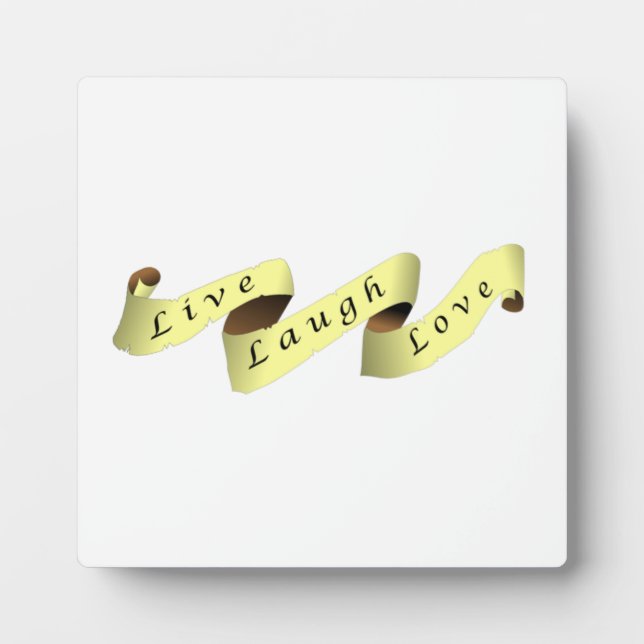 Placa Expositora Banner de Live Laugh Love (Frente)