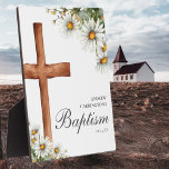Placa Expositora Baptismo de las acuarelas florales<br><div class="desc">Celebra la alegre ocasión del bautismo con nuestra Placa de la Cruz de las Acuarelas Florales del Bautismo! Diseñada con amor e impresa a la carta, esta deliciosa placa presenta un bonito diseño floral de acuarela y un prominente símbolo de cruz. Ideal para regalar el bautizo de un bebé o...</div>
