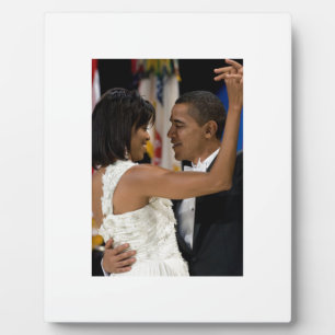 Placa Expositora Barack y Michelle Obama