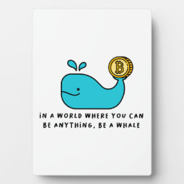 Placa Expositora Barco de ballena de Bitcoin