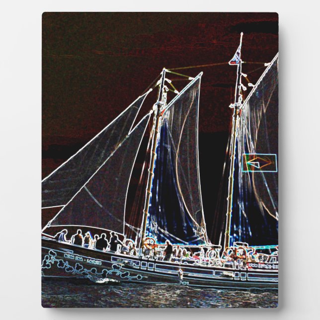 Placa Expositora Barco de Vela - Fotografía Abstracta (Frente)
