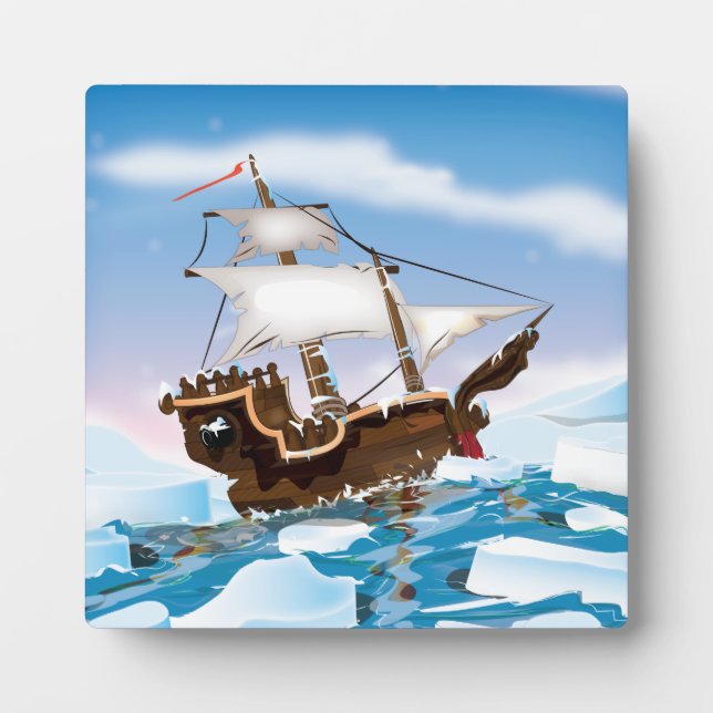 Placa Expositora Barco para romper el hielo (Frente)