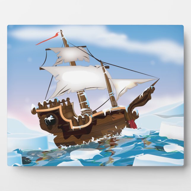 Placa Expositora Barco para romper el hielo (Frente)